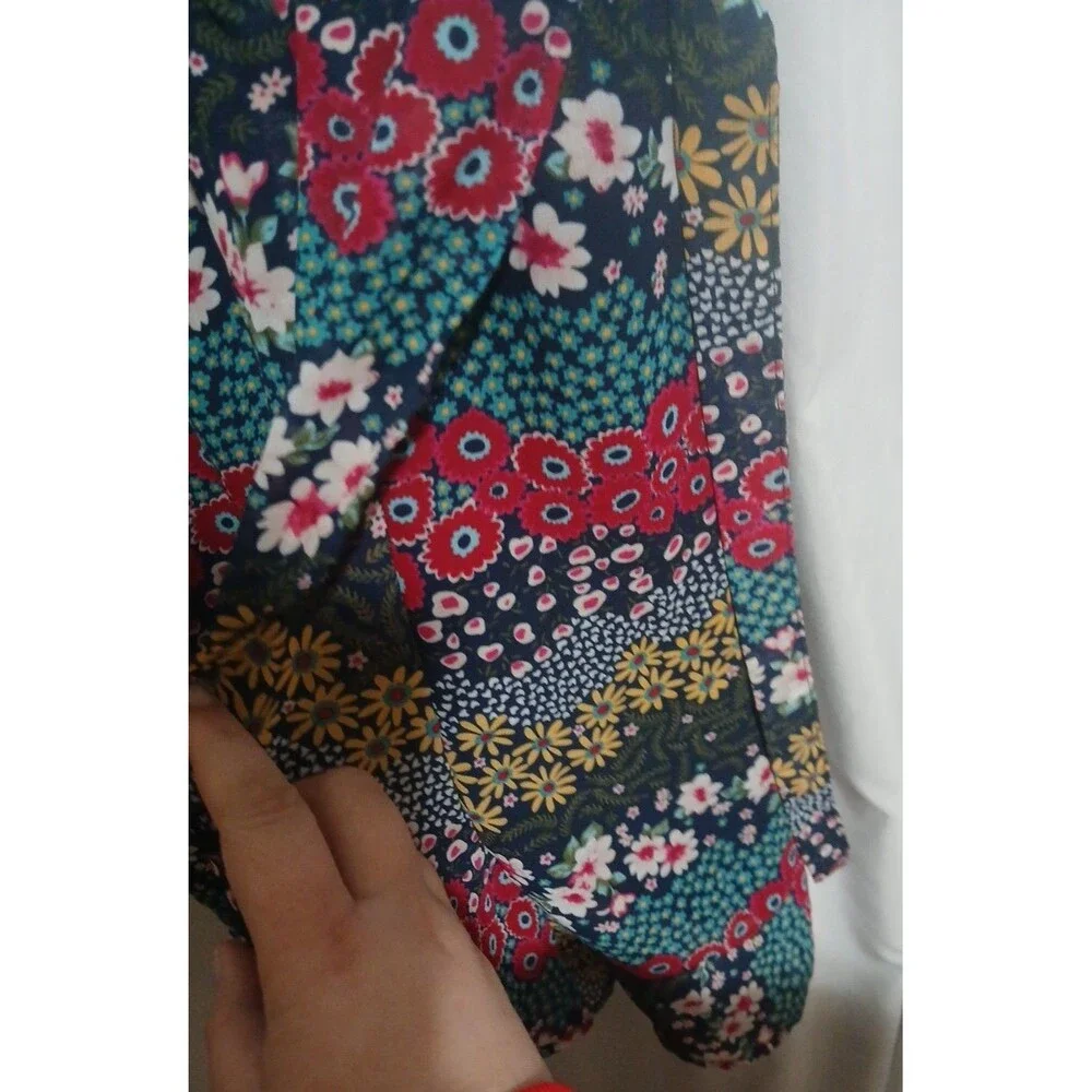 Wonder Nation Girls Blue  Dress L (10-12 ) W/Flowers